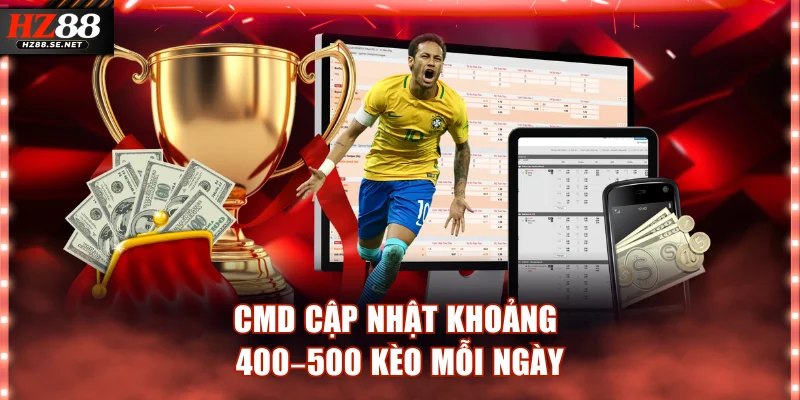 CMD cập nhật khoảng 400–500 kèo mỗi ngày