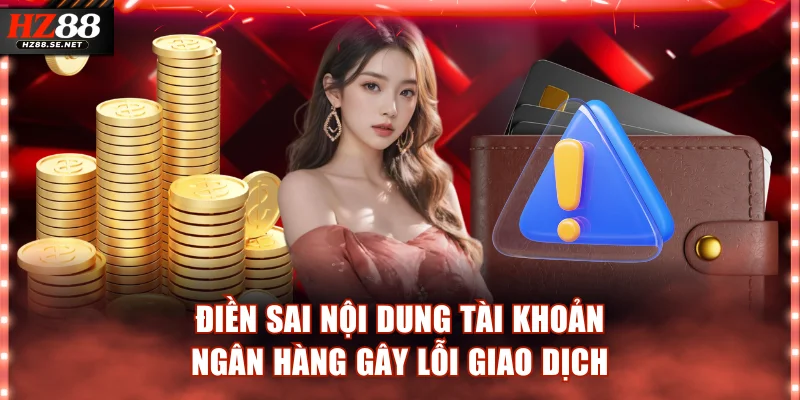 Điền sai nội dung tài khoản ngân hàng gây lỗi giao dịch