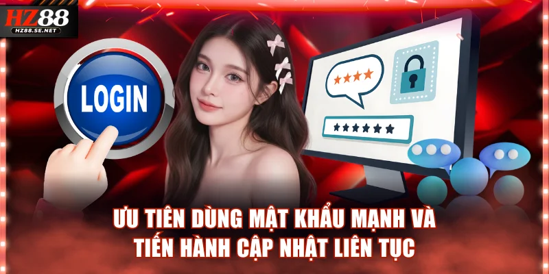 Ưu tiên dùng mật khẩu mạnh và tiến hành cập nhật liên tục